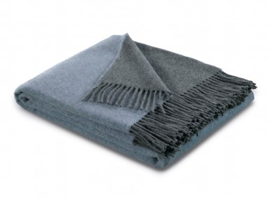 Vorschaubild biederlack kaschmir plaid blau grau