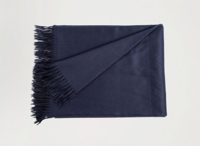 Begg & Co Plaid ARRAN Kaschmir Navy