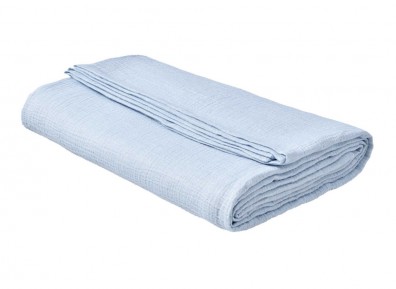 Christian Fischbacher Tagesdecke Lago Maxi Baumwolle hellblau